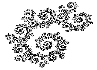 Figure 1. A fractal image is generated by feeding back the results of an equation into the equation millions of times. 